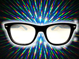 Black Frame w/ Clear Diffraction Glasses Astroshadez-Glasses-Astroshadez-Black-ASTROSHADEZ.COM