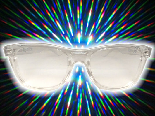 Clear Frame w/ Clear Diffraction Glasses Astroshadez-Other Unisex Clothing & Accs-Astroshadez-Clear-ASTROSHADEZ.COM
