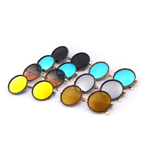 Unisex 'Hippie' Round Circle Vintage Alloy Sunglasses Astroshadez ...