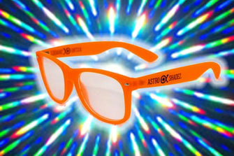 Orange Glow-in-the-Dark w/ Clear Diffraction Glasses Astroshadez-Other Unisex Clothing & Accs-Astroshadez-Orange-ASTROSHADEZ.COM