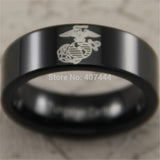 USMC MARINE CORPS Men's Fashion Tungsten CARBIDE Ring WEDDING-ASTROSHADEZ.COM-ASTROSHADEZ.COM