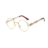 Womens 'Potter' Round/Circle Steampunk Sunglasses Astroshadez-ASTROSHADEZ.COM-Gold frame w/ clear lens-ASTROSHADEZ.COM