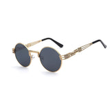 Womens 'Potter' Round/Circle Steampunk Sunglasses Astroshadez-ASTROSHADEZ.COM-Gold frame w/ tinted lens-ASTROSHADEZ.COM