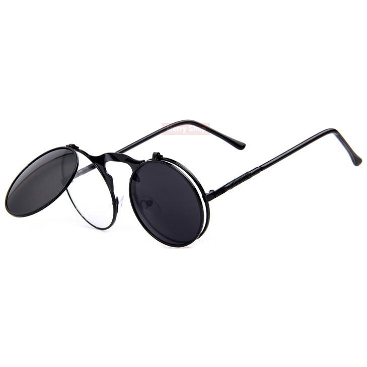 Unisex 'Flex' Vintage Steampunk Sunglasses w/ Flip Lens Astroshadez ...