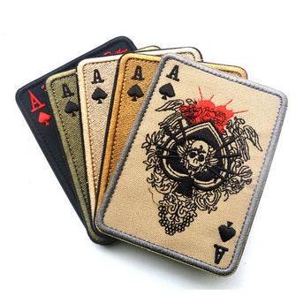 Cavalryman Ace Spades Tarot Death Card MC Biker Patch Set Iron On Vest Jacket Rocker Hells-ASTROSHADEZ.COM-ASTROSHADEZ.COM