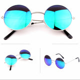 Unisex 'Opium' Retro Round Teashades Circle Sunglasses Astroshadez-ASTROSHADEZ.COM-Silver w/ green lens-ASTROSHADEZ.COM