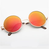 Unisex 'Opium' Retro Round Teashades Circle Sunglasses Astroshadez-ASTROSHADEZ.COM-Gold w/ orange lens-ASTROSHADEZ.COM