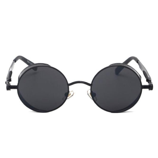 Small Round Steam Punk Sunglasses Vintage Alloy Frame Circle Mirror Glasses  Fashion Street Light Eyeglasses UV400 - Shop Calishades