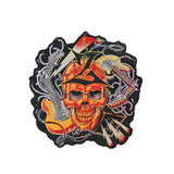 PUNK SKULL TIGER MC Biker Patch Set Iron On Vest Jacket Rocker Hells-ASTROSHADEZ.COM-ASTROSHADEZ.COM