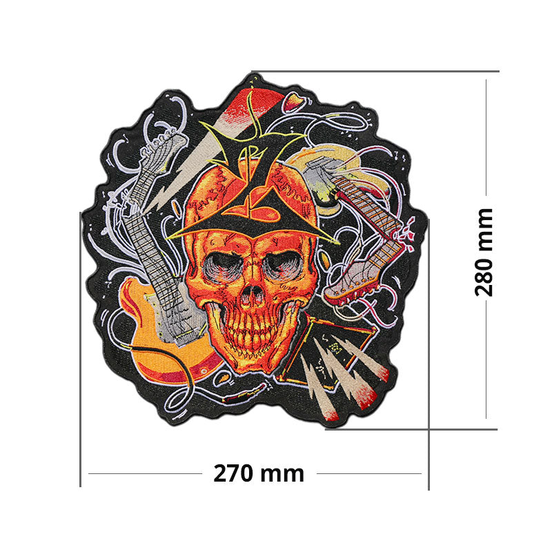 Punk/Skull Patch Motorcycle Biker Embroidered Patches For Clothing