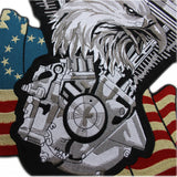 PENNA AMERICAN US FLAG EAGLE MC MOTORCYCLE BIKE IRON PATCH LARGE-ASTROSHADEZ.COM-ASTROSHADEZ.COM