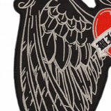 WITH LOVE WINGS HEART MC MOTORCYCLE BIKE IRON PATCH LARGE-ASTROSHADEZ.COM-ASTROSHADEZ.COM