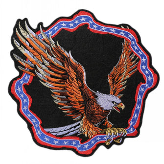 EAGLE AMERICA FLAG STARS MC MOTORCYCLE BIKE IRON PATCH LARGE-ASTROSHADEZ.COM-ASTROSHADEZ.COM