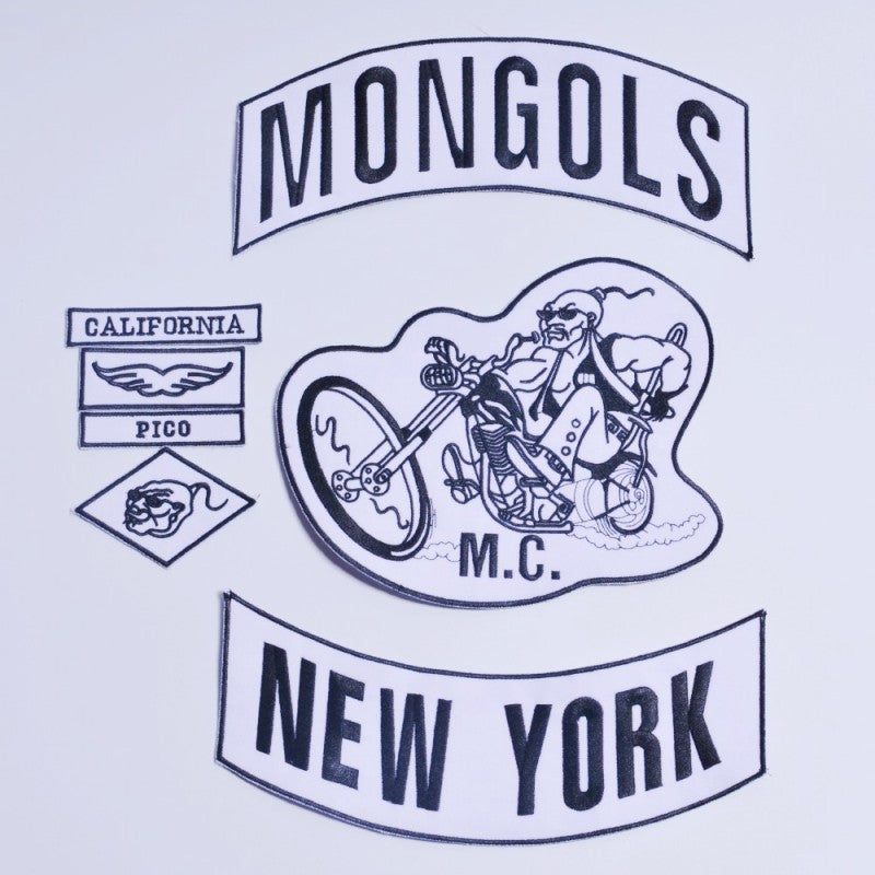 MONGOLS NEW YORK MC Biker Patch Set SEW On Vest Jacket