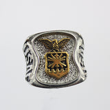 US Air Force Insignia Ring Silver Gold Plated USAF Military Army-ASTROSHADEZ.COM-ASTROSHADEZ.COM