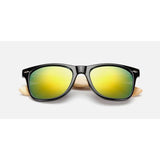 Unisex 'Bamboo' Sunglasses Astroshadez-ASTROSHADEZ.COM-Black frame w/ gold lens-ASTROSHADEZ.COM