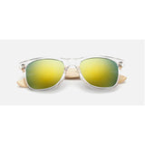 Unisex 'Bamboo' Sunglasses Astroshadez-ASTROSHADEZ.COM-Clear frame w/ gold lens-ASTROSHADEZ.COM