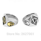 One Percent 1% ER Skull Biker MC Ring Stainless Steel Jewelry Silver Gold Fashion-ASTROSHADEZ.COM-ASTROSHADEZ.COM