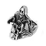 Grim Reaper Skull MC Motorcycle Ring Stainless Steel Jewelry Vintage-ASTROSHADEZ.COM-ASTROSHADEZ.COM