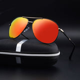 Mens Aviator 'Top Gun' Polarized Alloy Premium Sunglasses Astroshadez-ASTROSHADEZ.COM-Orange-ASTROSHADEZ.COM