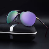 Mens Aviator 'Top Gun' Polarized Alloy Premium Sunglasses Astroshadez-ASTROSHADEZ.COM-Purple-ASTROSHADEZ.COM