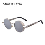 MERRY'S Vintage Women Steampunk Sunglasses Brand Design Round Sunglasses Oculos de sol UV400 Astroshadez-ASTROSHADEZ.COM-C07 Silver Silver-ASTROSHADEZ.COM