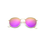Womens 'Infinity' Retro Circle Sunglasses Astroshadez-ASTROSHADEZ.COM-Gold Frame Purple-ASTROSHADEZ.COM