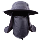 Mosquito Bugs Sun Protection Fishing Cap Wide Brim Neck Face Flap Hat Cover Head-ASTROSHADEZ.COM-Dark Grey-L-ASTROSHADEZ.COM