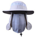 Mosquito Bugs Sun Protection Fishing Cap Wide Brim Neck Face Flap Hat Cover Head-ASTROSHADEZ.COM-Gray-L-ASTROSHADEZ.COM