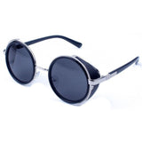 Unisex 'Heritage' Round Circle Side Shield Vintage Retro Sunglasses Astroshadez-ASTROSHADEZ.COM-Silver Frame Gray Lens-ASTROSHADEZ.COM