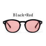 Unisex 'Johnny Depp' Vintage Style Retro Sunglasses Astroshadez-ASTROSHADEZ.COM-Black Red Lens-ASTROSHADEZ.COM