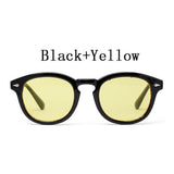 Unisex 'Johnny Depp' Vintage Style Retro Sunglasses Astroshadez-ASTROSHADEZ.COM-Black Yellow Lens-ASTROSHADEZ.COM