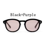 Unisex 'Johnny Depp' Vintage Style Retro Sunglasses Astroshadez-ASTROSHADEZ.COM-Black Purple Lens-ASTROSHADEZ.COM