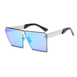 Unisex 'Destiny' X-Large Square Sunglasses Astroshadez-ASTROSHADEZ.COM-Silver Blue-ASTROSHADEZ.COM