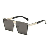 Unisex 'Destiny' X-Large Square Sunglasses Astroshadez-ASTROSHADEZ.COM-Silver Black-ASTROSHADEZ.COM