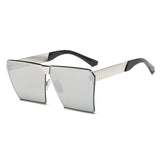 Unisex 'Destiny' X-Large Square Sunglasses Astroshadez-ASTROSHADEZ.COM-Silver Silver-ASTROSHADEZ.COM