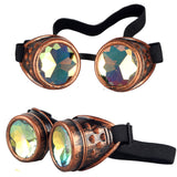 Unisex Kaleidoscope Steampunk Goggles with Spikes-ASTROSHADEZ.COM-Red-ASTROSHADEZ.COM
