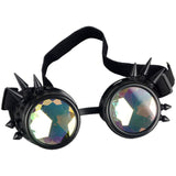 Unisex Kaleidoscope Steampunk Goggles with Spikes-ASTROSHADEZ.COM-Rivet Black-ASTROSHADEZ.COM