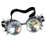 Unisex Kaleidoscope Steampunk Goggles with Spikes-ASTROSHADEZ.COM-Rivet Old Silver-ASTROSHADEZ.COM