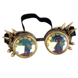Unisex Kaleidoscope Steampunk Goggles with Spikes-ASTROSHADEZ.COM-Rivet Yellow-ASTROSHADEZ.COM
