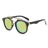 Womens 'Le'Dior' Vintage Browline Premium Alloy Sunglasses Astroshadez-ASTROSHADEZ.COM-Black Frame Gold-ASTROSHADEZ.COM