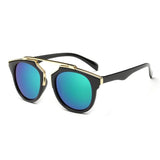 Womens 'Le'Dior' Vintage Browline Premium Alloy Sunglasses Astroshadez-ASTROSHADEZ.COM-Black Frame Green-ASTROSHADEZ.COM