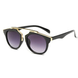 Womens 'Le'Dior' Vintage Browline Premium Alloy Sunglasses Astroshadez-ASTROSHADEZ.COM-Double Grey-ASTROSHADEZ.COM