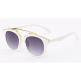 Womens 'Le'Dior' Vintage Browline Premium Alloy Sunglasses Astroshadez-ASTROSHADEZ.COM-White-ASTROSHADEZ.COM