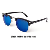 Unisex 'Masters' Half Frame Alloy Sunglasses Astroshadez-ASTROSHADEZ.COM-Black Frame w/ Blue Lens-ASTROSHADEZ.COM