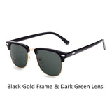 Unisex 'Masters' Half Frame Alloy Sunglasses Astroshadez-ASTROSHADEZ.COM-Black Gold Frame w/ Green Lens-ASTROSHADEZ.COM
