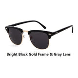 Unisex 'Masters' Half Frame Alloy Sunglasses Astroshadez-ASTROSHADEZ.COM-Gloss Black Gold Frame w/ Tint Lens-ASTROSHADEZ.COM