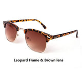 Unisex 'Masters' Half Frame Alloy Sunglasses Astroshadez-ASTROSHADEZ.COM-Leopard Frame w/ Brown Lens-ASTROSHADEZ.COM