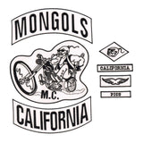 MONGOLS CALIFORNIA MC Biker Patch Set Iron On Vest Jacket Rocker-ASTROSHADEZ.COM-ASTROSHADEZ.COM
