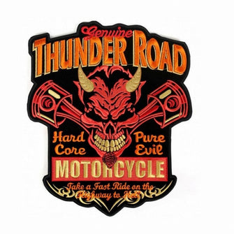 THUNDER ROAD DEVIL MC MOTORCYCLE BIKE IRON PATCH LARGE-ASTROSHADEZ.COM-ASTROSHADEZ.COM